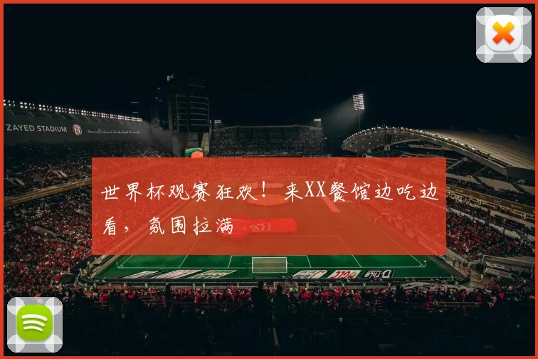 世界杯观赛狂欢!来XX餐馆边吃边看,氛围拉满